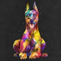 Doberman Art For  Dobie Doberman Pinscher Lover Cool Comfort Performance Bucket Hat