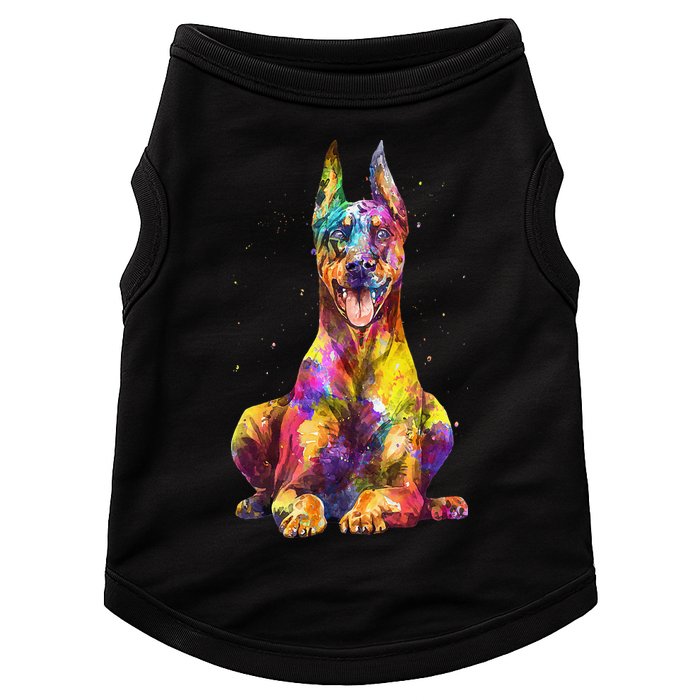 Doberman Art For  Dobie Doberman Pinscher Lover Doggie Tank