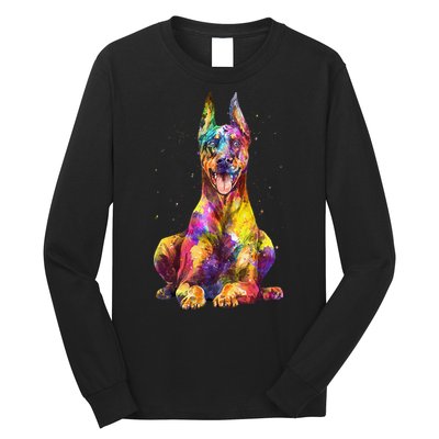 Doberman Art For  Dobie Doberman Pinscher Lover Long Sleeve Shirt