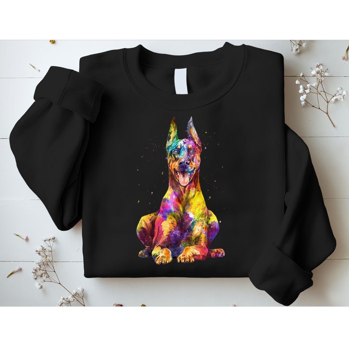 Doberman Art For  Dobie Doberman Pinscher Lover Sweatshirt