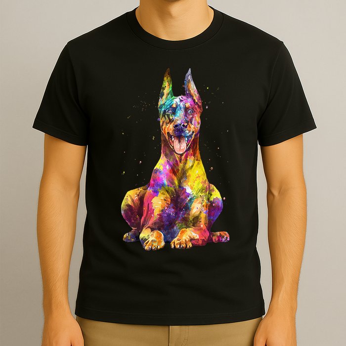 Doberman Art For  Dobie Doberman Pinscher Lover T-Shirt