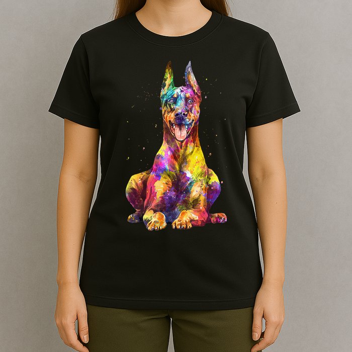 Doberman Art For  Dobie Doberman Pinscher Lover T-Shirt