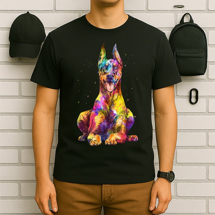 Doberman Art For  Dobie Doberman Pinscher Lover T-Shirt