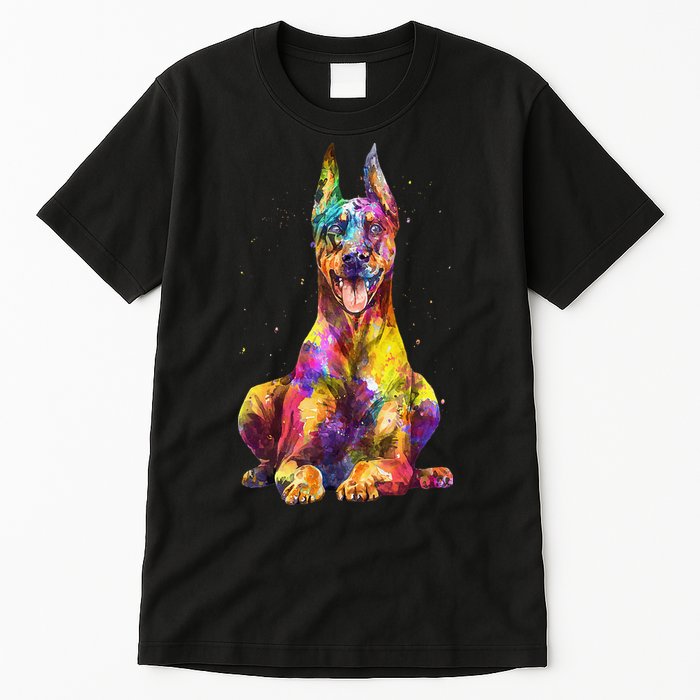 Doberman Art For  Dobie Doberman Pinscher Lover Tall T-Shirt