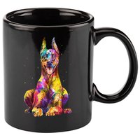 Doberman Art For  Dobie Doberman Pinscher Lover 11oz C Handle Ceramic Mug
