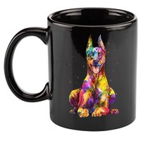 Doberman Art For  Dobie Doberman Pinscher Lover 11oz C Handle Ceramic Mug