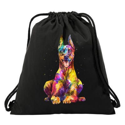 Doberman Art For  Dobie Doberman Pinscher Lover Drawstring Bag