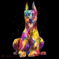 Doberman Art For  Dobie Doberman Pinscher Lover Sustainable Beanie