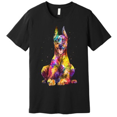 Doberman Art For  Dobie Doberman Pinscher Lover Premium T-Shirt