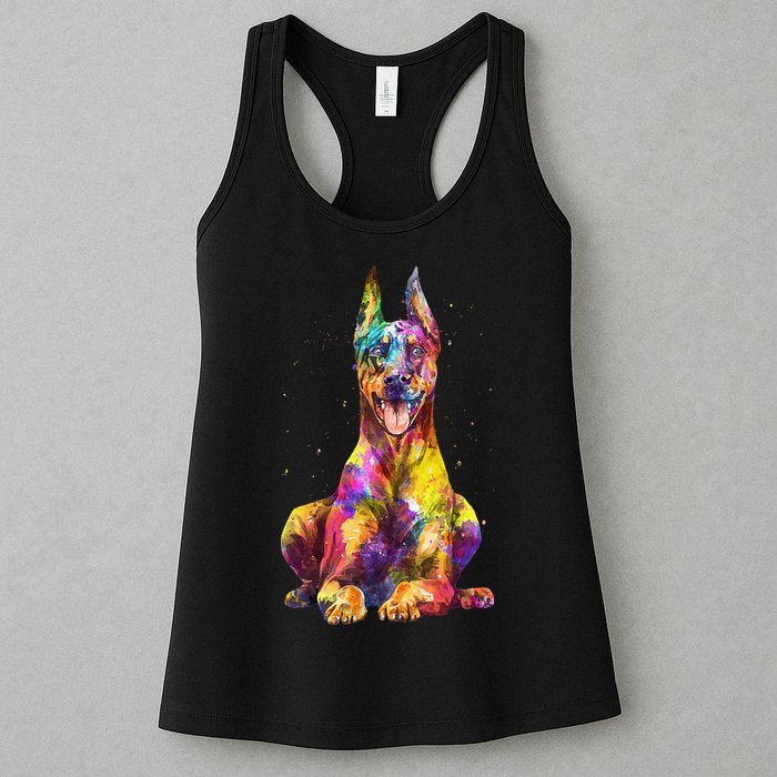 Doberman Art For  Dobie Doberman Pinscher Lover Womens Tank Top