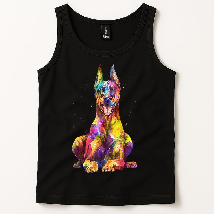 Doberman Art For  Dobie Doberman Pinscher Lover Tank Top