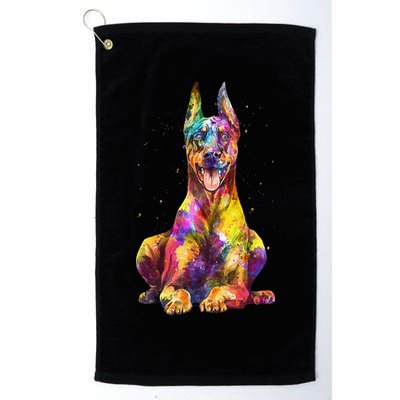 Doberman Art For  Dobie Doberman Pinscher Lover Golf Towel