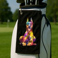 Doberman Art For  Dobie Doberman Pinscher Lover Golf Towel
