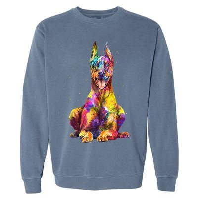 Doberman Art For  Dobie Doberman Pinscher Lover Garment-Dyed Sweatshirt