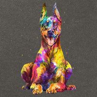 Doberman Art For  Dobie Doberman Pinscher Lover Cotton Canvas Backpack