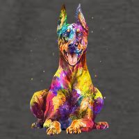 Doberman Art For  Dobie Doberman Pinscher Lover Vector Backpack