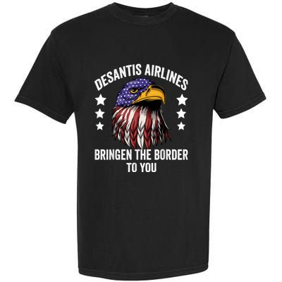 DeSantis Airlines Funny Political Meme DeSantis Airlines Garment-Dyed Heavyweight T-Shirt