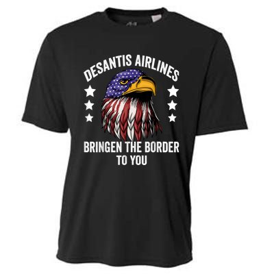 DeSantis Airlines Funny Political Meme DeSantis Airlines Cooling Performance Crew T-Shirt