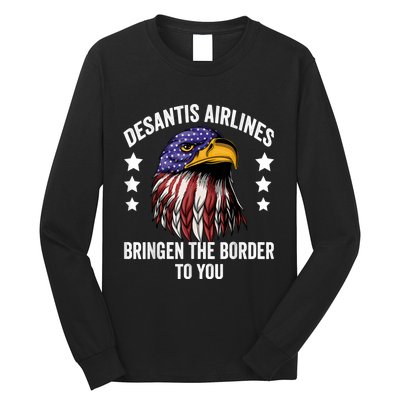 DeSantis Airlines Funny Political Meme DeSantis Airlines Long Sleeve Shirt