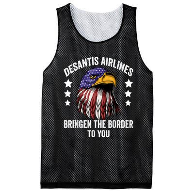 DeSantis Airlines Funny Political Meme DeSantis Airlines Mesh Reversible Basketball Jersey Tank