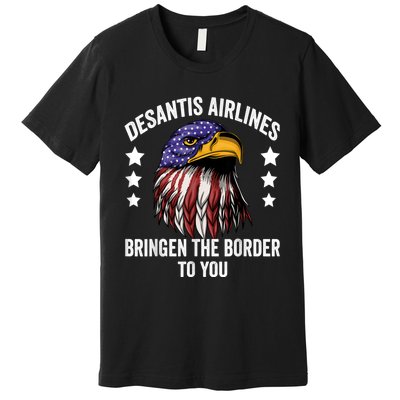 DeSantis Airlines Funny Political Meme DeSantis Airlines Premium T-Shirt