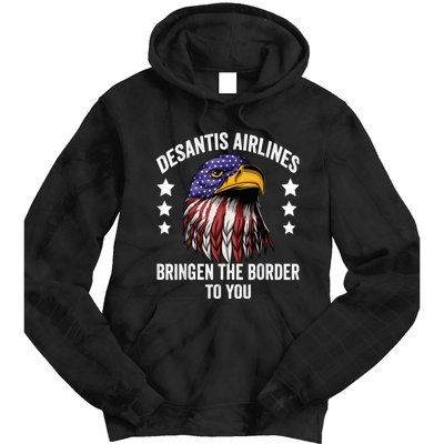 DeSantis Airlines Funny Political Meme DeSantis Airlines Tie Dye Hoodie