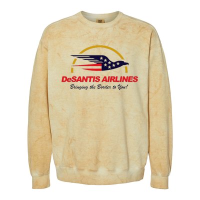 Desantis Airlines Funny Political Meme Ron Desantis Colorblast Crewneck Sweatshirt