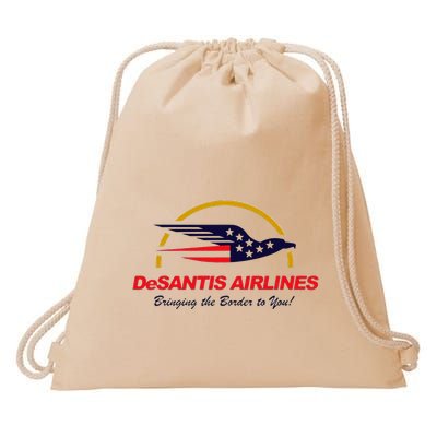 Desantis Airlines Funny Political Meme Ron Desantis Drawstring Bag