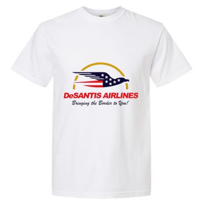 Desantis Airlines Funny Political Meme Ron Desantis Garment-Dyed Heavyweight T-Shirt