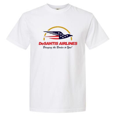 Desantis Airlines Funny Political Meme Ron Desantis Garment-Dyed Heavyweight T-Shirt