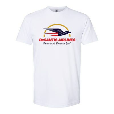 Desantis Airlines Funny Political Meme Ron Desantis Softstyle CVC T-Shirt