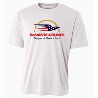 Desantis Airlines Funny Political Meme Ron Desantis Cooling Performance Crew T-Shirt