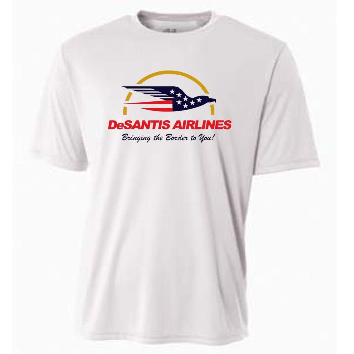 Desantis Airlines Funny Political Meme Ron Desantis Cooling Performance Crew T-Shirt