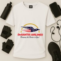 Desantis Airlines Funny Political Meme Ron Desantis Cooling Performance Crew T-Shirt