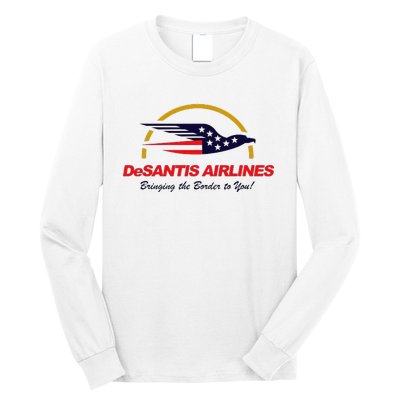 Desantis Airlines Funny Political Meme Ron Desantis Long Sleeve Shirt