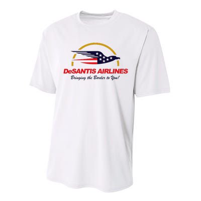 Desantis Airlines Funny Political Meme Ron Desantis Performance Sprint T-Shirt