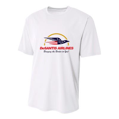 Desantis Airlines Funny Political Meme Ron Desantis Youth Performance Sprint T-Shirt