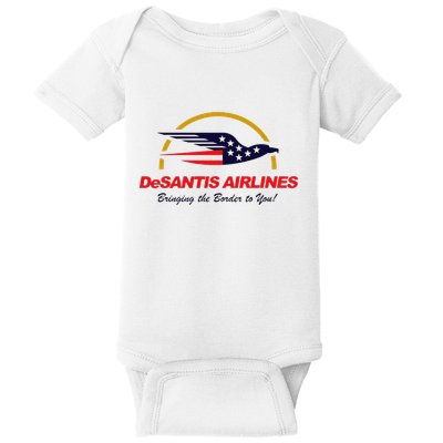 Desantis Airlines Funny Political Meme Ron Desantis Baby Bodysuit