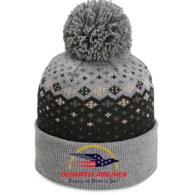 DeSantis Airlines Funny Political Meme Ron DeSantis The Baniff Cuffed Pom Beanie