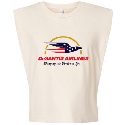 DeSantis Airlines Funny Political Meme Ron DeSantis Garment-Dyed Women's Muscle Tee