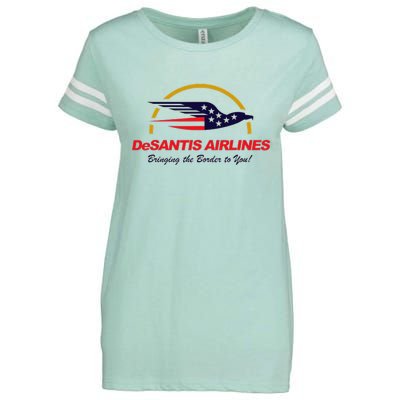 DeSantis Airlines Funny Political Meme Ron DeSantis Enza Ladies Jersey Football T-Shirt