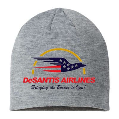 DeSantis Airlines Funny Political Meme Ron DeSantis Sustainable Beanie