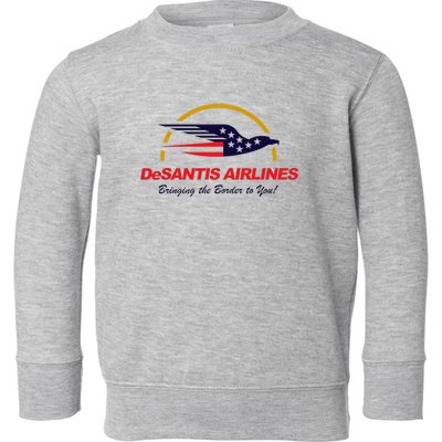 DeSantis Airlines Funny Political Meme Ron DeSantis Toddler Sweatshirt