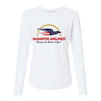 DeSantis Airlines Funny Political Meme Ron DeSantis Womens Cotton Relaxed Long Sleeve T-Shirt