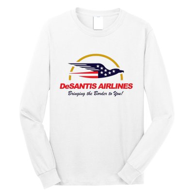 DeSantis Airlines Funny Political Meme Ron DeSantis Long Sleeve Shirt