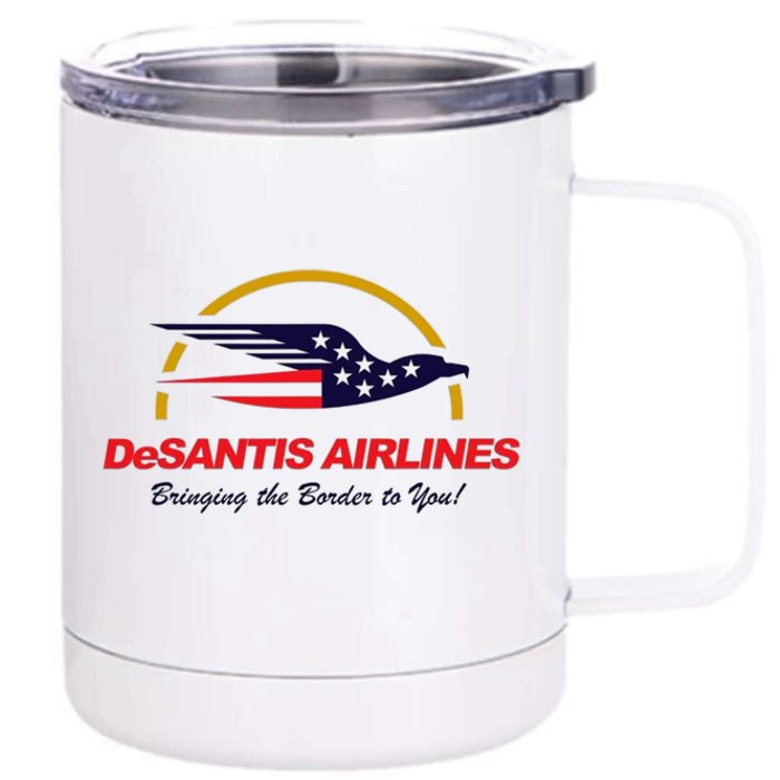 DeSantis Airlines Funny Political Meme Ron DeSantis 12 oz Stainless Steel Tumbler Cup