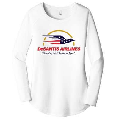 DeSantis Airlines Funny Political Meme Ron DeSantis Women's Perfect Tri Tunic Long Sleeve Shirt