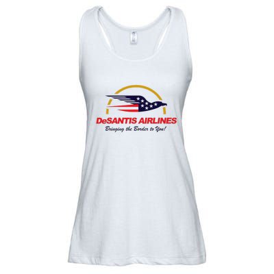 DeSantis Airlines Funny Political Meme Ron DeSantis Ladies Essential Flowy Tank