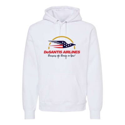 DeSantis Airlines Funny Political Meme Ron DeSantis Premium Hoodie