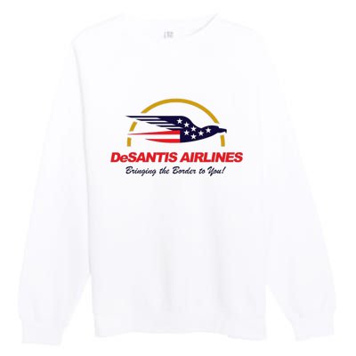 DeSantis Airlines Funny Political Meme Ron DeSantis Premium Crewneck Sweatshirt